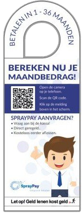 SprayPay stuur hanger